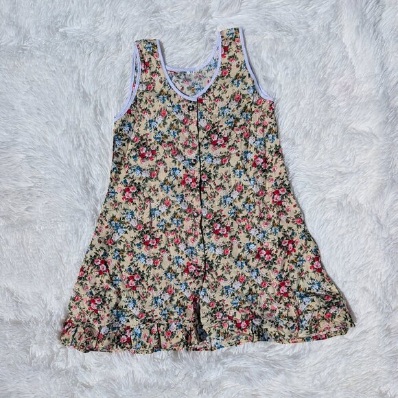 Vintage Garden Girls’ Sleeveless Dress – Timeless Floral Charm 2T - Picture 1 of 4